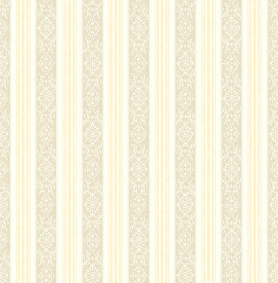 product image of Spring Stripe Wallpaper in Golden from the Spring Garden Collection by Wallquest 543
