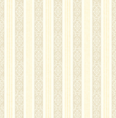 product image of Spring Stripe Wallpaper in Golden from the Spring Garden Collection by Wallquest 59