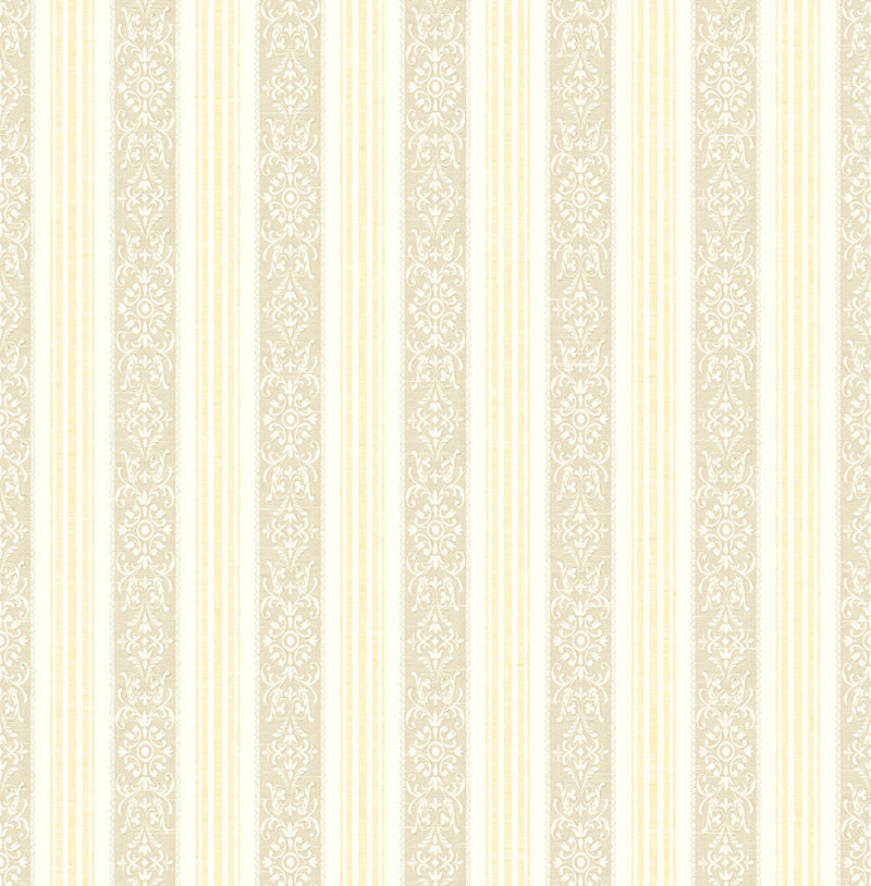 media image for Spring Stripe Wallpaper in Golden from the Spring Garden Collection by Wallquest 276