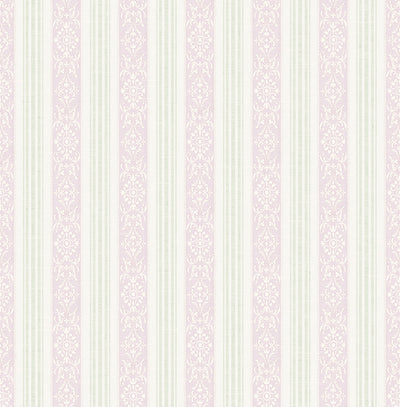 product image of Spring Stripe Wallpaper in Violet from the Spring Garden Collection by Wallquest 52