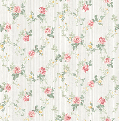 product image of Spring Trail Wallpaper in Blush from the Spring Garden Collection by Wallquest 539