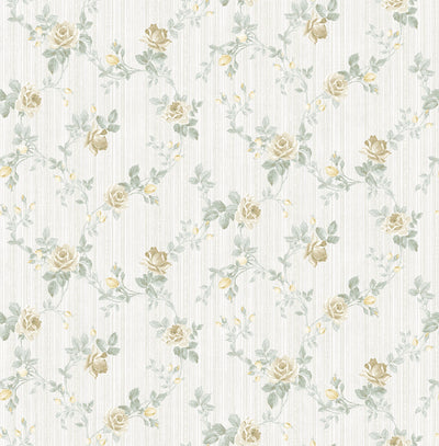 product image of Spring Trail Wallpaper in Golden Grey from the Spring Garden Collection by Wallquest 528