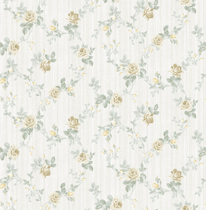 media image for Spring Trail Wallpaper in Golden Grey from the Spring Garden Collection by Wallquest 256