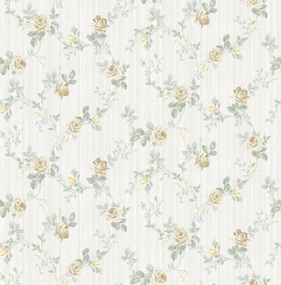 product image of sample spring trail wallpaper in golden grey from the spring garden collection by wallquest 1 521