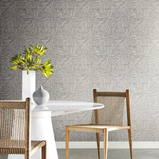 media image for Squareburst Wallpaper in Charcoal by Antonina Vella for York Wallcoverings 284