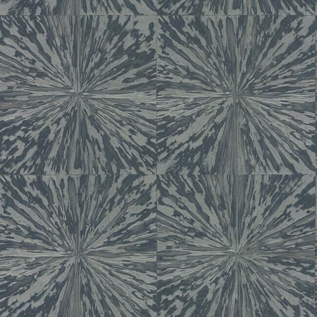media image for sample squareburst wallpaper in grey and navy by antonina vella for york wallcoverings 1 243