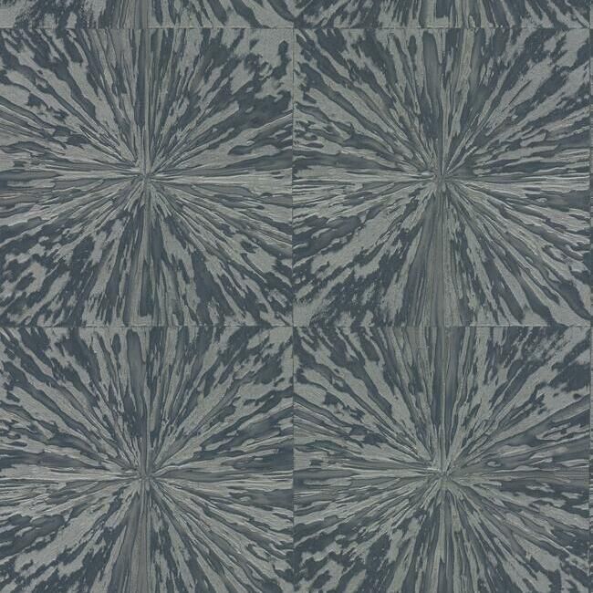 media image for Squareburst Wallpaper in Grey and Navy by Antonina Vella for York Wallcoverings 265