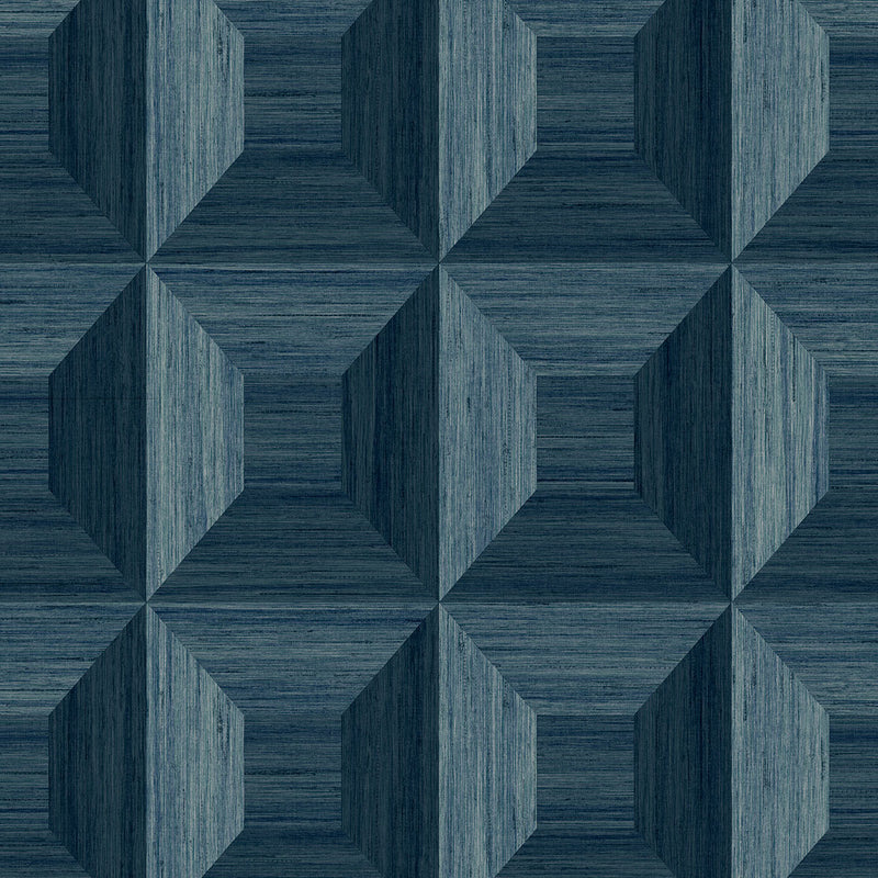 media image for Squared Away Geometric Wallpaper in Blue from the More Textures Collection by Seabrook Wallcoverings 222