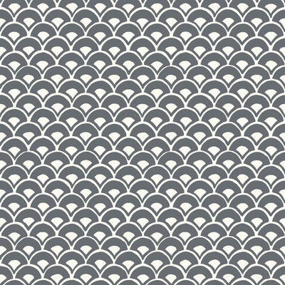 product image of sample stacked scallops wallpaper in grey blue from the magnolia home vol 3 collection by joanna gaines 1 535