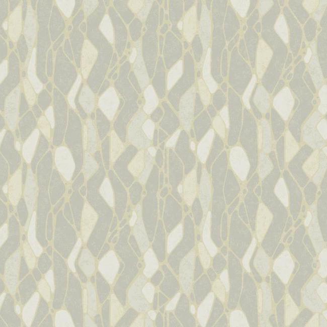 media image for sample stained glass wallpaper in grey from the botanical dreams collection by candice olson for york wallcoverings 1 237