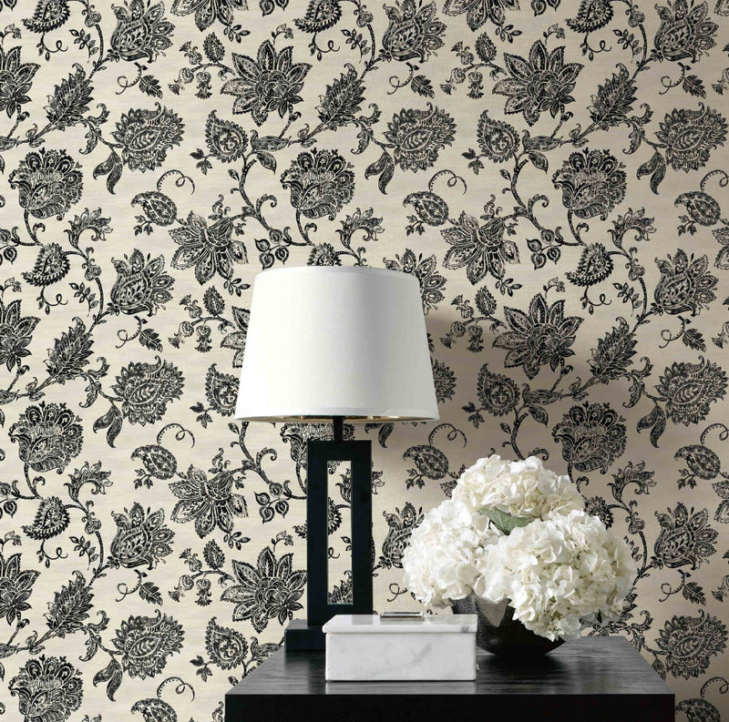 media image for Stamped Jacobean Wallpaper from the Nouveau Collection by Wallquest 243
