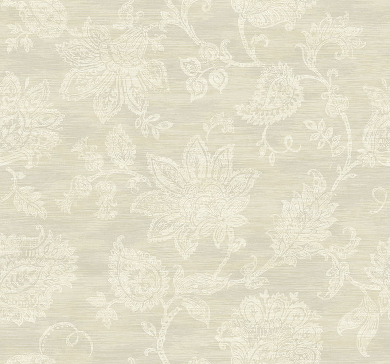 media image for Stamped Jacobean Wallpaper in Fawn from the Nouveau Collection by Wallquest 296