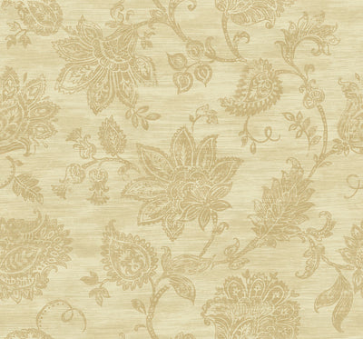 product image for Stamped Jacobean Wallpaper in Rust from the Nouveau Collection by Wallquest 3