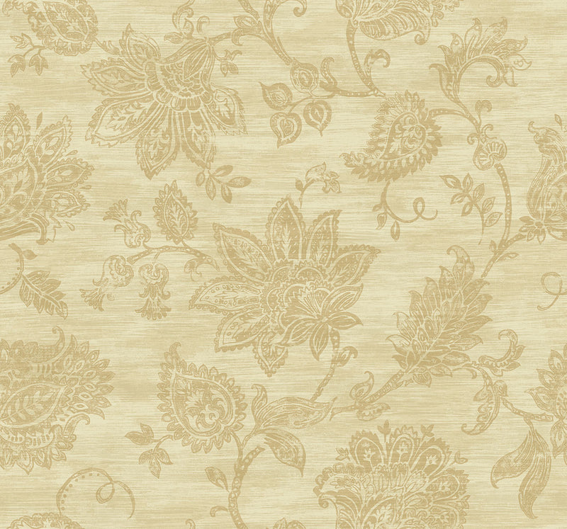 media image for Stamped Jacobean Wallpaper in Rust from the Nouveau Collection by Wallquest 248