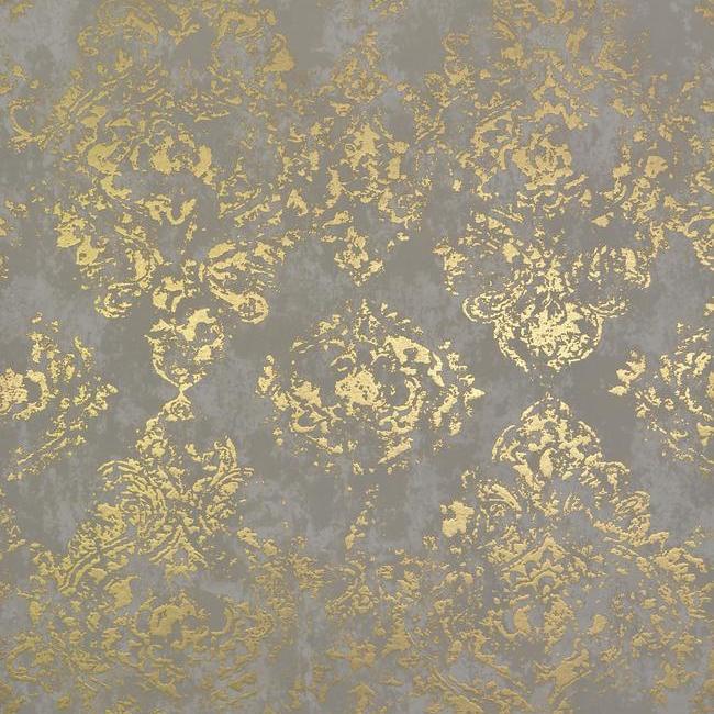 media image for sample stargazer wallpaper in khaki and gold by antonina vella for york wallcoverings 1 221