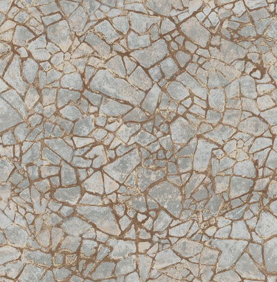 product image of sample starkweather vinyl wallpaper in brown and silver from the metalworks collection by seabrook wallcoverings 1 553