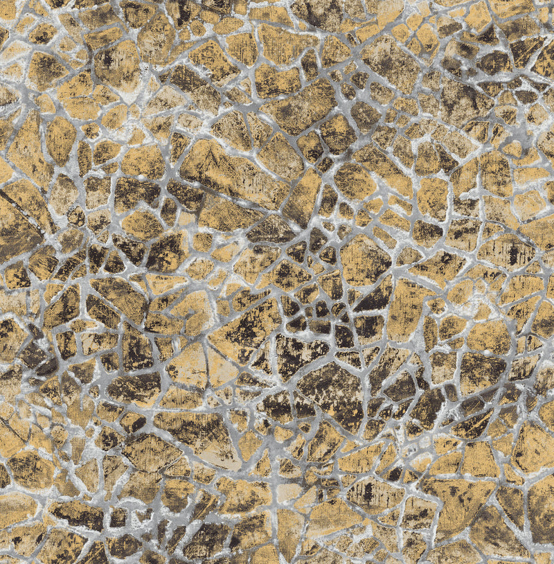 media image for Starkweather Wallpaper in Black and Gold from the Metalworks Collection by Seabrook Wallcoverings 253