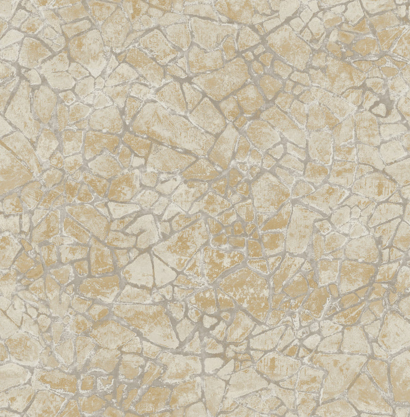 media image for sample starkweather wallpaper in neutrals and gold from the metalworks collection by seabrook wallcoverings 1 285