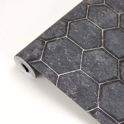 product image for Starling Honeycomb Wallpaper in Charcoal from the Polished Collection by Brewster Home Fashions 56