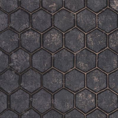 product image for Starling Honeycomb Wallpaper in Charcoal from the Polished Collection by Brewster Home Fashions 16