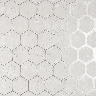 product image of sample starling honeycomb wallpaper in silver from the polished collection by brewster home fashions 1 53