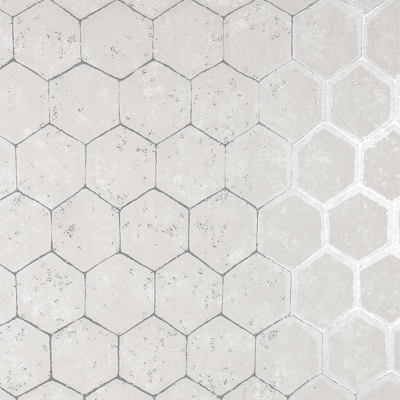 media image for sample starling honeycomb wallpaper in silver from the polished collection by brewster home fashions 1 267