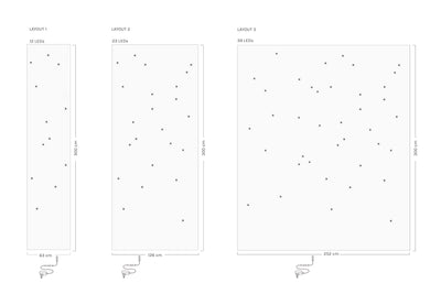 product image for Stars LED Wallpaper in Various Colors by Meystyle 92