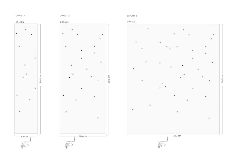 media image for Stars LED Wallpaper in Various Colors by Meystyle 236