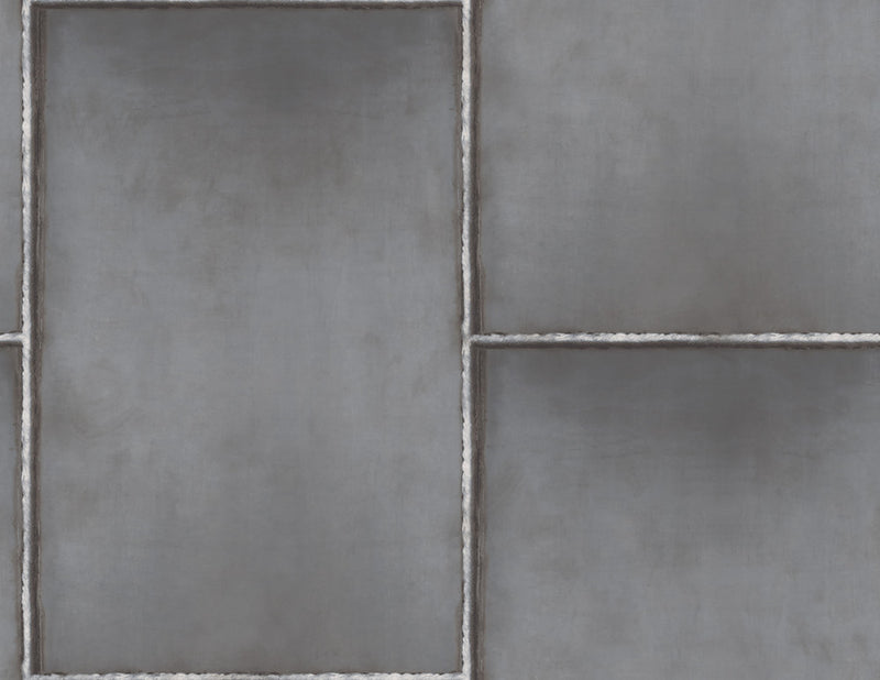 media image for sample steel wallpaper in silver grey and gunmetal from the aerial collection by mayflower wallpaper 1 292