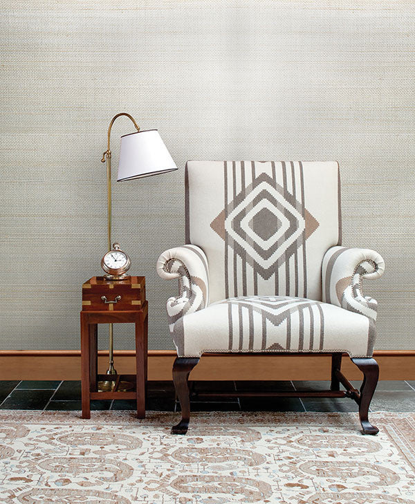 media image for Stelios Grey Grasscloth Wallpaper from the Jade Collection by Brewster Home Fashions 261