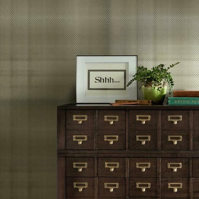 product image for Sterling Plaid Wallpaper in Beige from the Traveler Collection by Ronald Redding 62