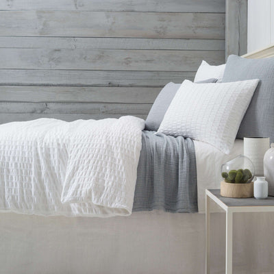 product image for stone washed linen white tailored paneled bed skirt by annie selke pc581 fq 3 14