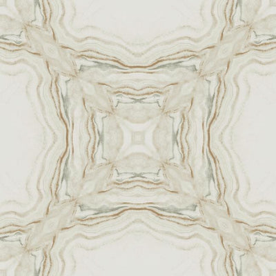 product image of sample stone kaleidoscope wallpaper in cream and charcoal from the natural opalescence collection by antonina vella for york wallcoverings 1 591