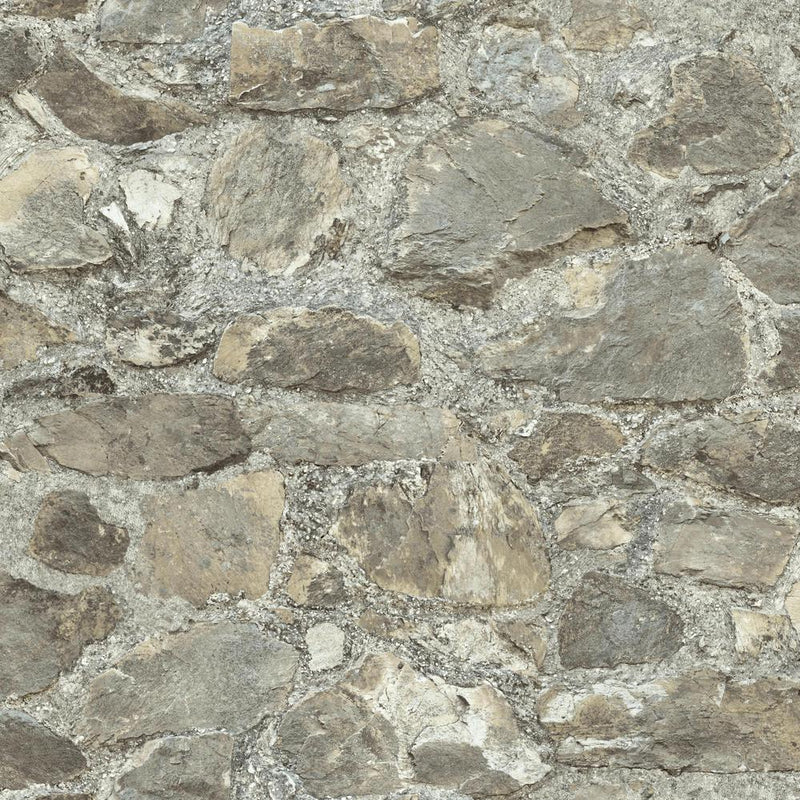 media image for Stone Peel & Stick Wallpaper in Grey and Almond by RoomMates for York Wallcoverings 294