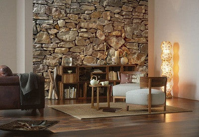 product image for Stone Wall Wall Mural design by Komar for Brewster Home Fashions 66