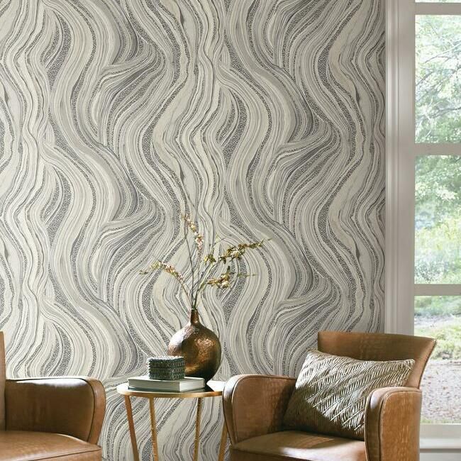 media image for Streaming Cheetah Wallpaper in Grey from the Traveler Collection by Ronald Redding 252