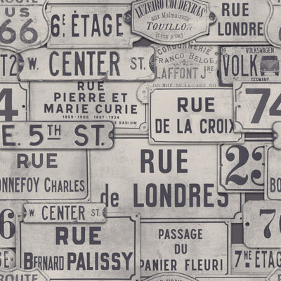 product image of sample street signs wallpaper in neutral from the eclectic collection by mind the gap 1 539