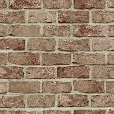 product image of Stretcher Brick Peel & Stick Wallpaper in Red from the Stonecraft Collection by York Wallcoverings 547