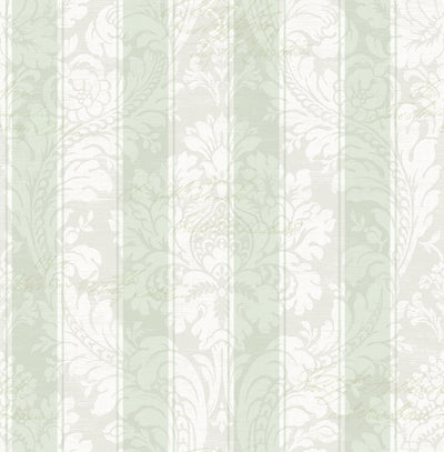 product image of Striped Damask Wallpaper in Grasslands from the Spring Garden Collection by Wallquest 587