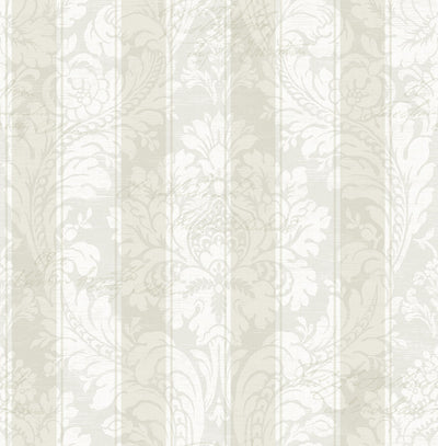 product image for Striped Damask Wallpaper in Soft Neutral from the Spring Garden Collection by Wallquest 6