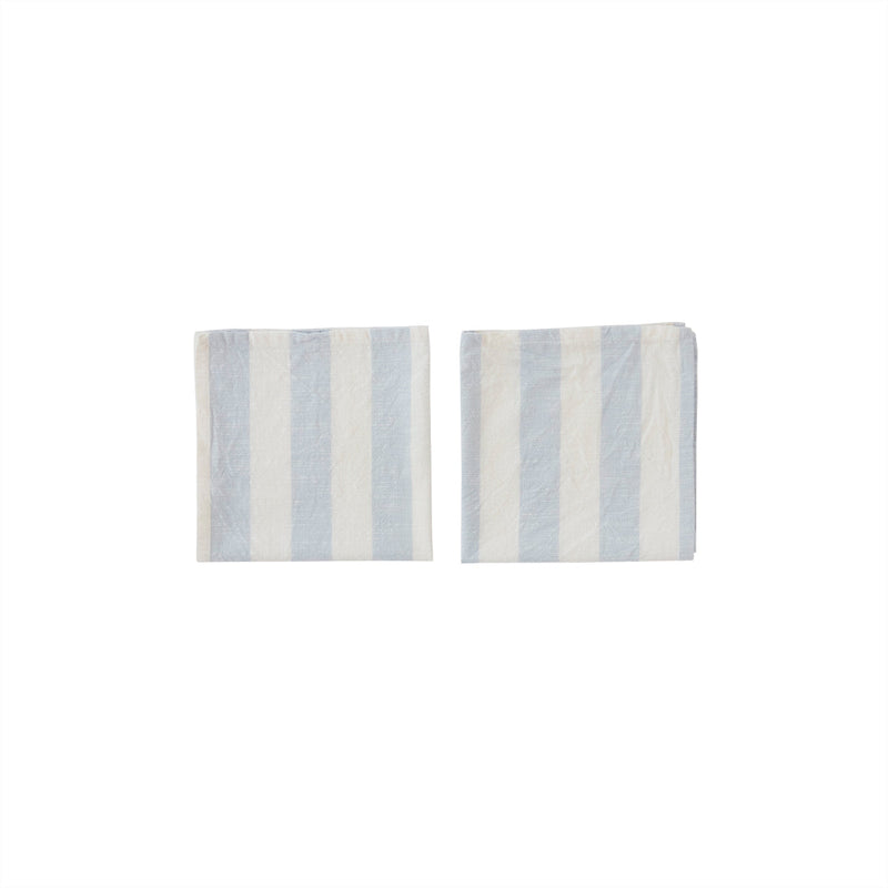 media image for striped napkin pack of 2 ice blue oyoy l300309 1 280