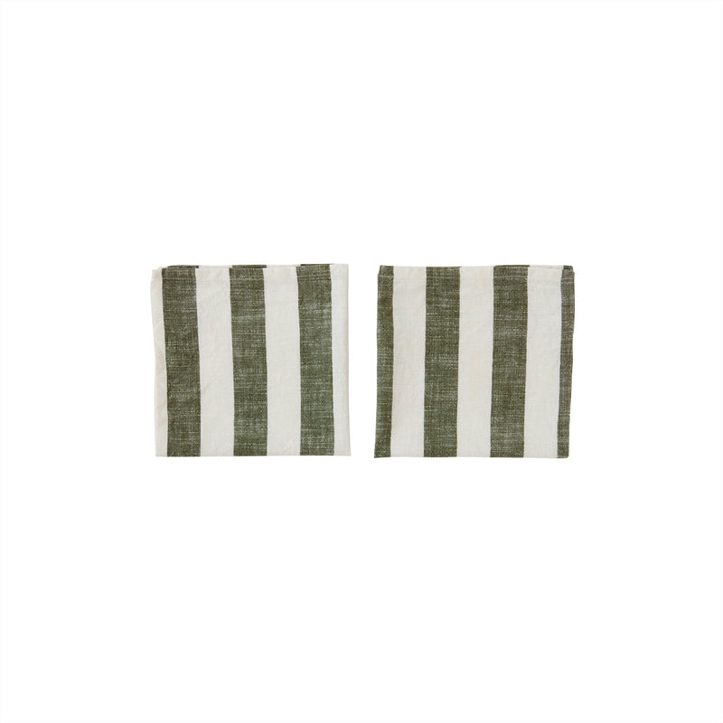 media image for striped napkin pack of 2 olive oyoy l300310 1 234