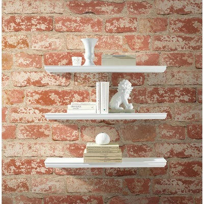 product image for Stuccoed Brick Peel & Stick Wallpaper in Red by RoomMates for York Wallcoverings 83