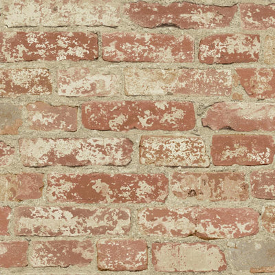 product image for Stuccoed Brick Peel & Stick Wallpaper in Red by RoomMates for York Wallcoverings 29