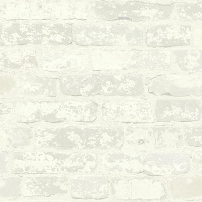 product image of sample stuccoed brick peel stick wallpaper in white by roommates for york wallcoverings 1 543