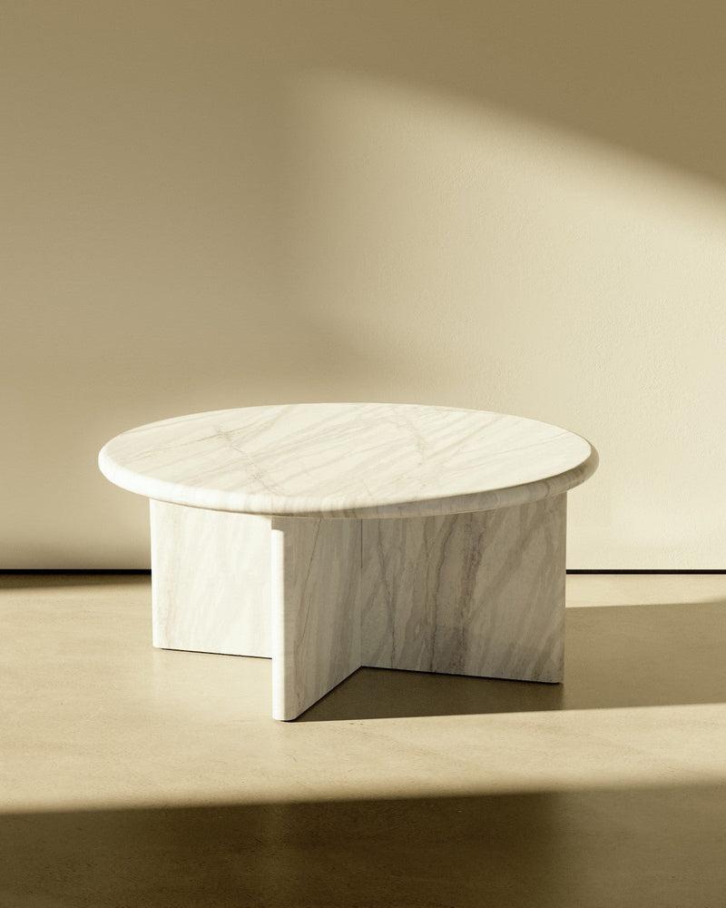 media image for plinth small circular marble coffee table csl3312 slm 22 298