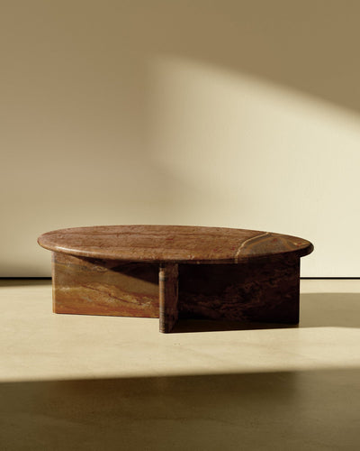 product image for plinth small oval marble coffee table csl4212r slm 21 24