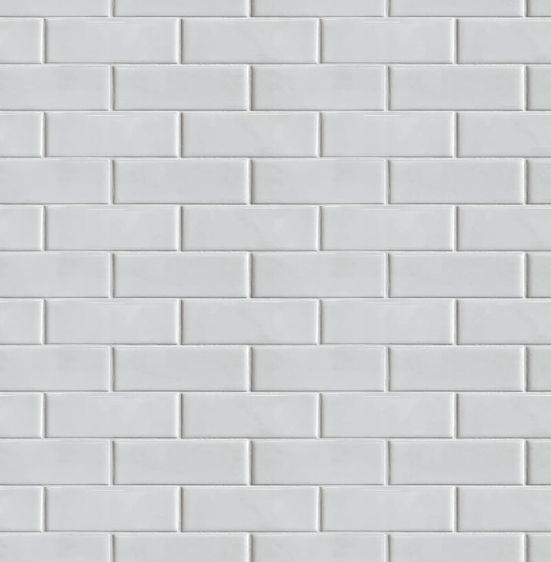 media image for Subway Tile Peel-and-Stick Wallpaper in Ivory by NextWall 231