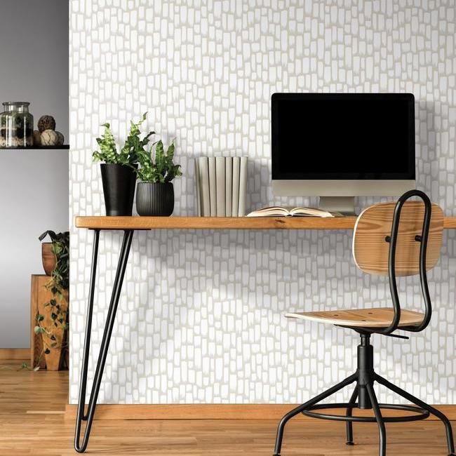media image for Sumi-E Peel & Stick Wallpaper in Taupe by RoomMates for York Wallcoverings 259