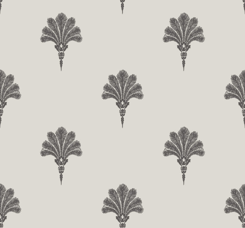 media image for Summer Fan Wallpaper in Black Sands from the Beach House Collection by Seabrook Wallcoverings 241